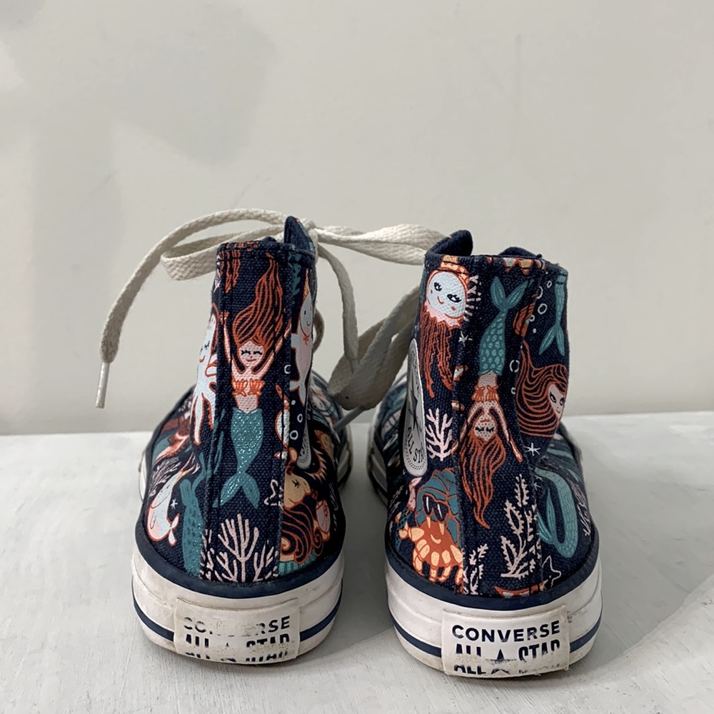 Converse All Star High-Top Mermaid Sneakers Sz 13 - Picture 8 of 12